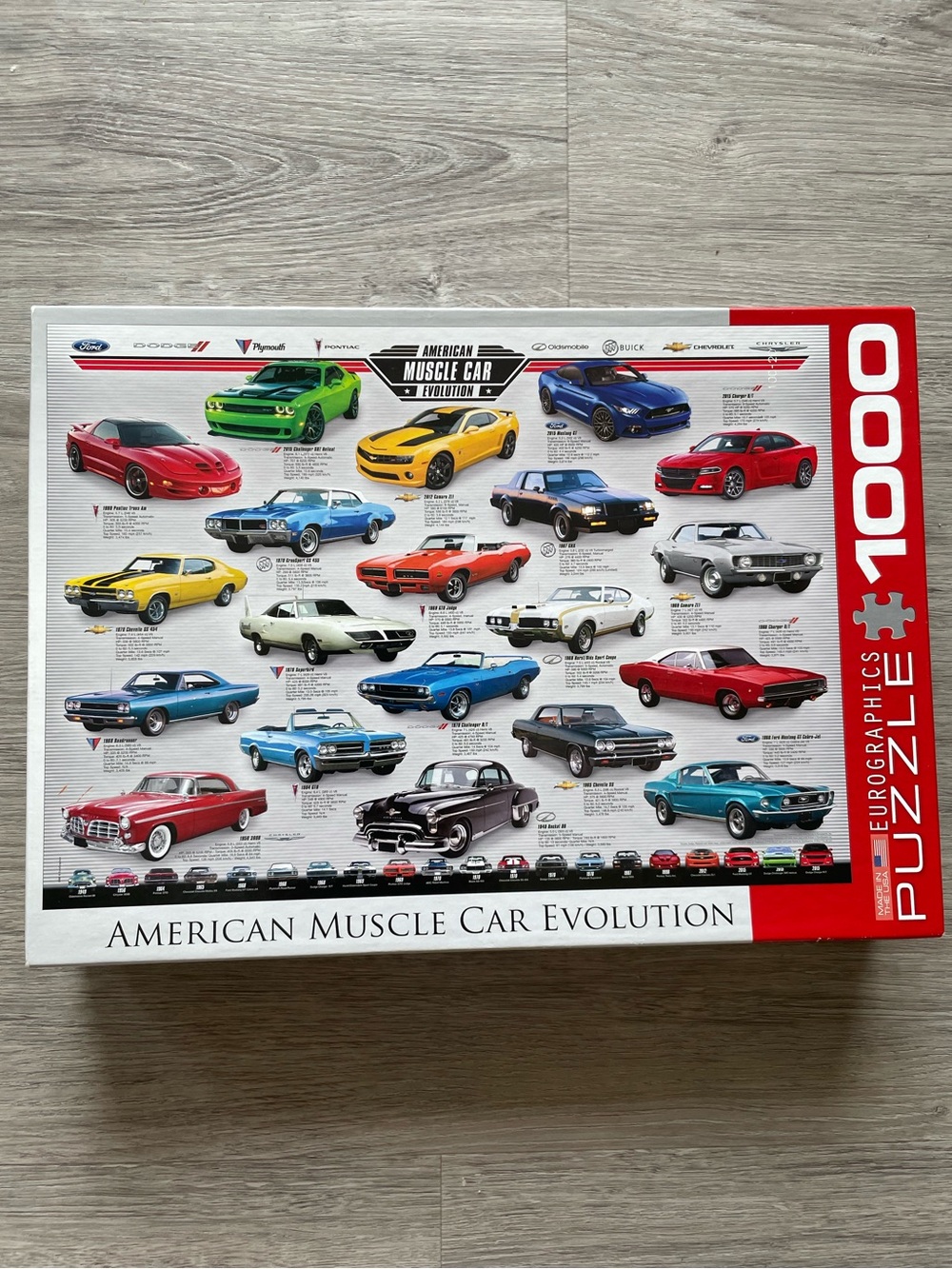 American Muscle Car Evolution 1000-Piece Puzzle - Eurographics